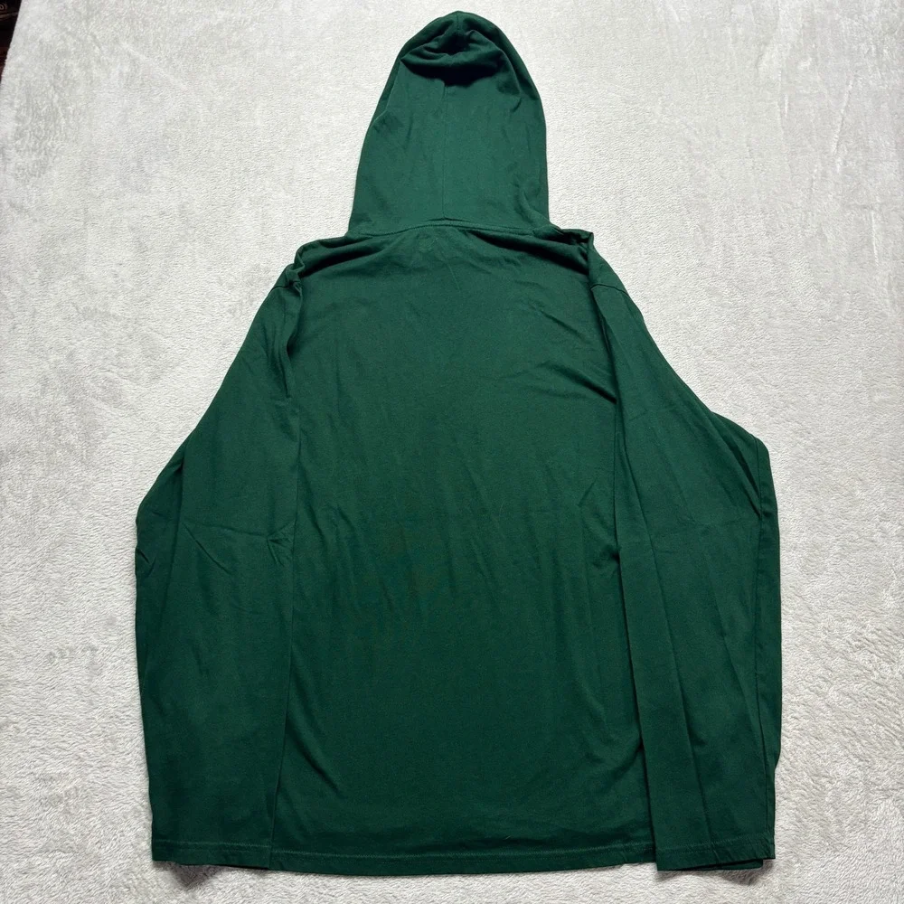 Polo Ralph Lauren‎ Mens XL Green Long Sleeve Hooded T-Shirt Pony Logo